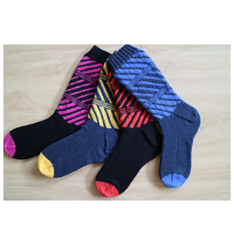 Debra Kinsey Knits - Gneiss Colourwork Socks - Mooroolbark Wool