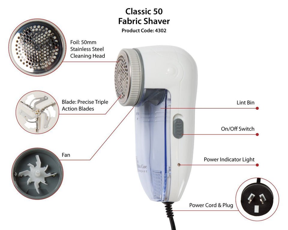 Fabric Shaver Power operated pilling fuzz remover - Fabric Shaver 4302 - Mooroolbark Wool