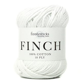 Fiddlesticks Finch 6201 - White - Mooroolbark Wool