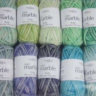 Fiddlesticks Mini Marble 8 Ply - 10 pack- Mini Marble - 03 - Mooroolbark Wool