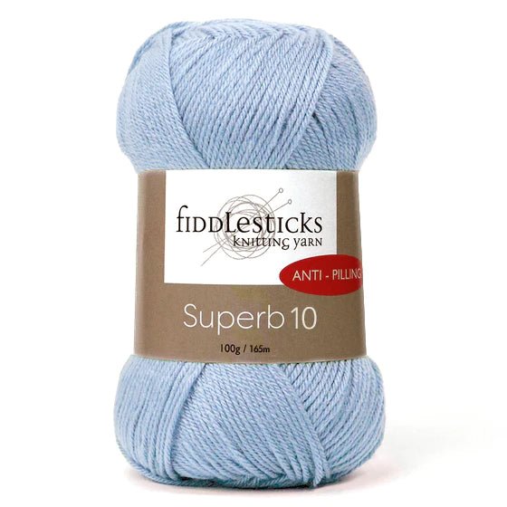 Fiddlesticks Superb 10 Ply S10-01 - White - Mooroolbark Wool
