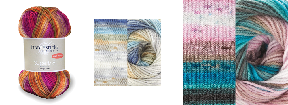Fiddlesticks Superb 8 Prints 1174-01 - Aqua - Mooroolbark Wool