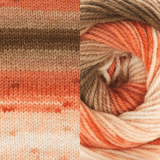 Fiddlesticks Superb 8 Prints 1174-04 - Apricot - Mooroolbark Wool