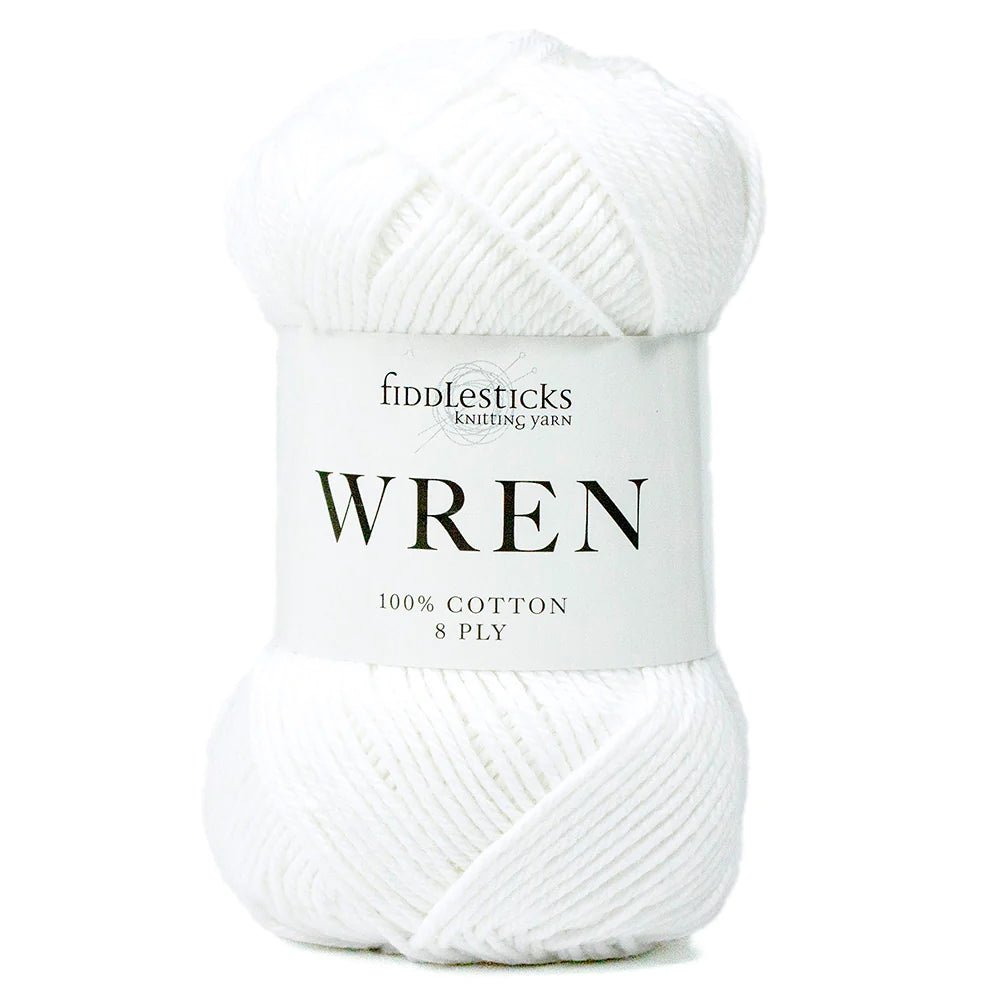 Fiddlesticks Wren W002 - White - Mooroolbark Wool