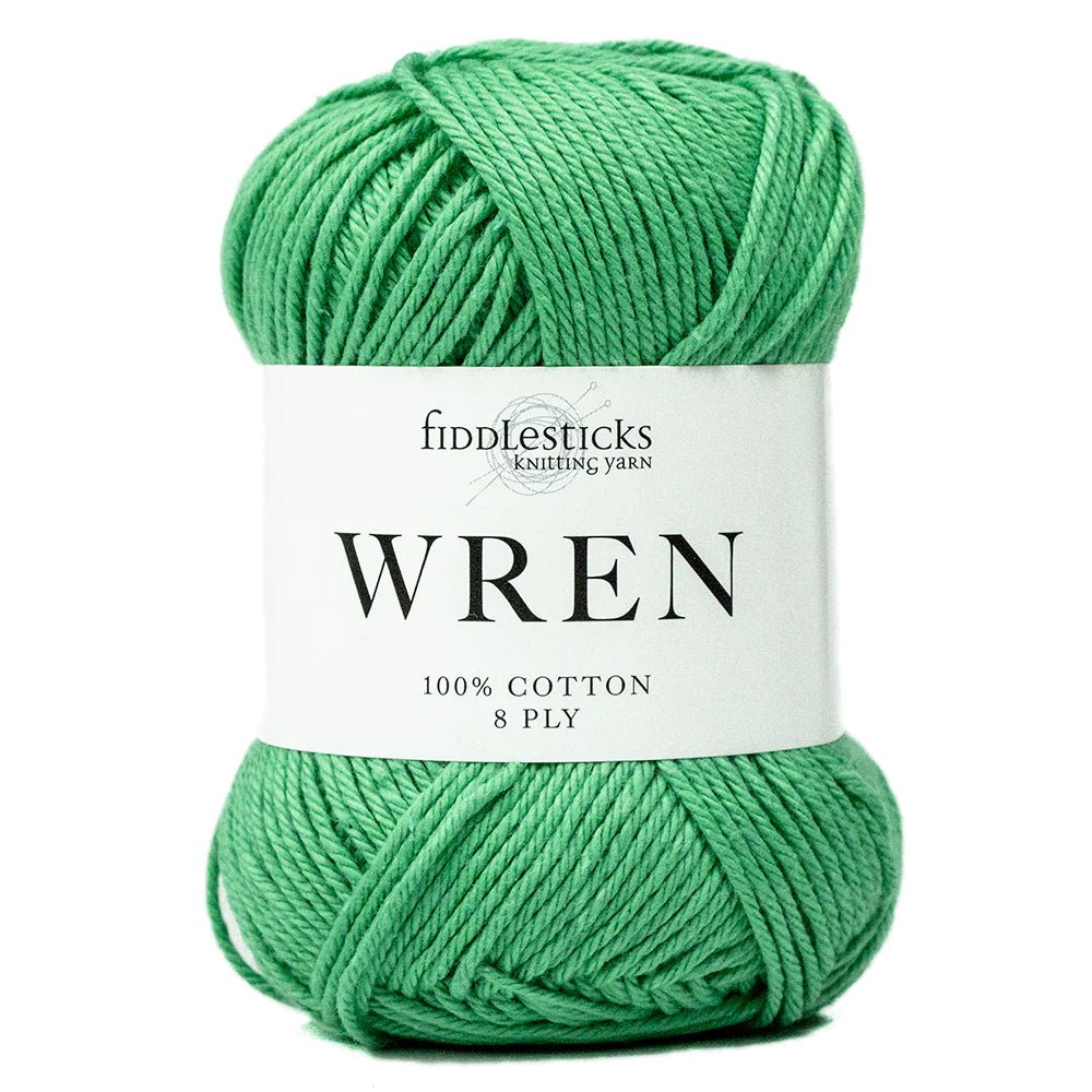 Fiddlesticks Wren W036 - Green - Mooroolbark Wool