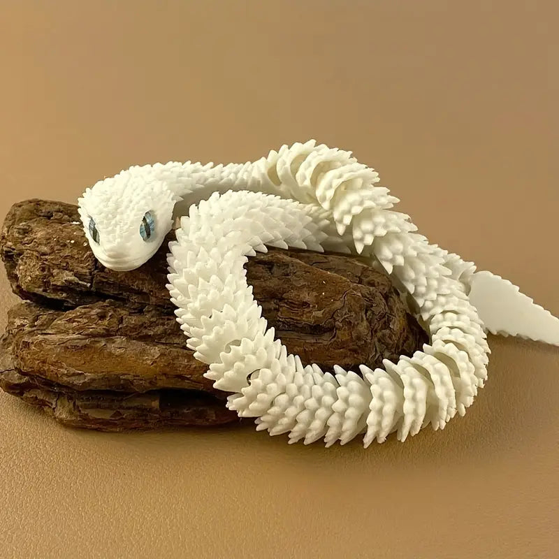 3D Printed Snake - Small White