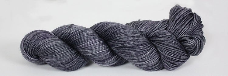 Fiori Sock Hand Dyed 002 - Pewter - Mooroolbark Wool