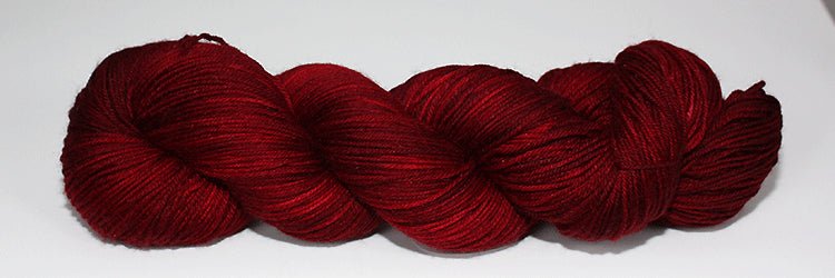 Fiori Sock Hand Dyed 016 - Dark Ruby - Mooroolbark Wool