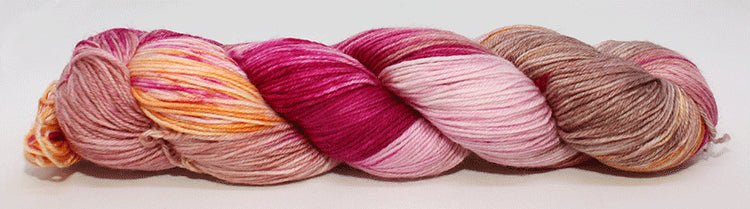 Fiori Sock Hand Dyed 062 - Fuchsia Haze - Mooroolbark Wool