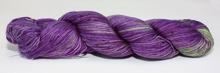 Fiori Sock Hand Dyed 076 - Purple Dahlia - Mooroolbark Wool