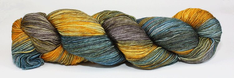 Fiori Sock Hand Dyed 077 - Winter Sunrise - Mooroolbark Wool