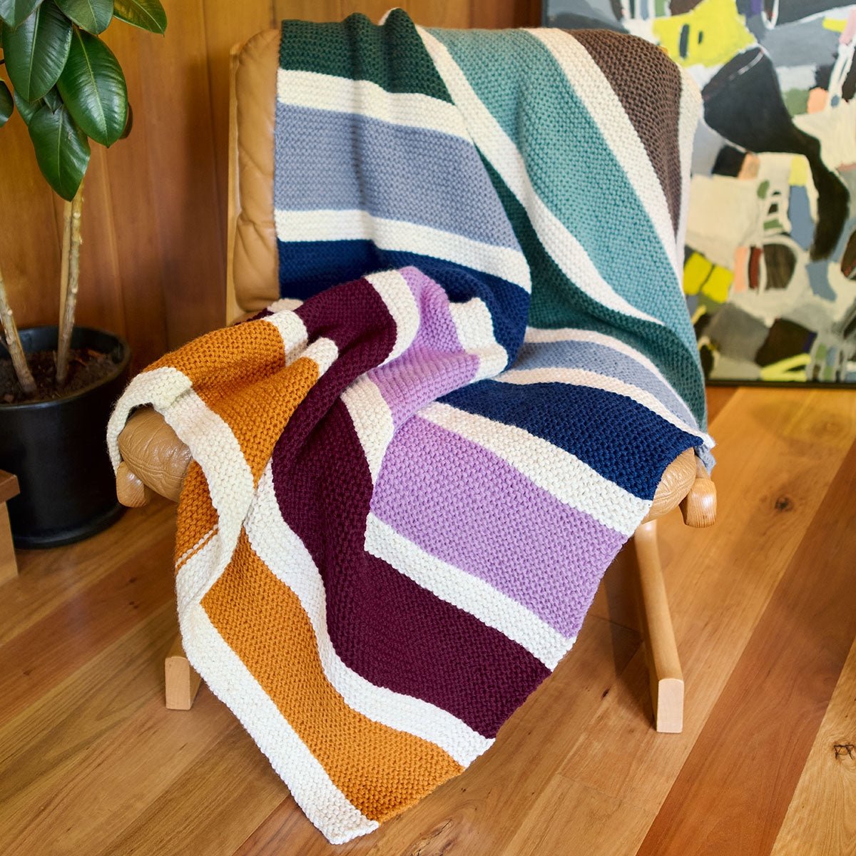 FREE Download - Leaflet - Cleckheaton Chunky Garter Throw - Mooroolbark Wool