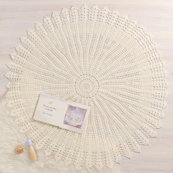 FREE Download - Leaflet - Crochet Circular Baby Shawl - Mooroolbark Wool