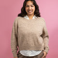 FREE Download - Leaflet - Heirloom 8 ply Bronte Jumper - Mooroolbark Wool