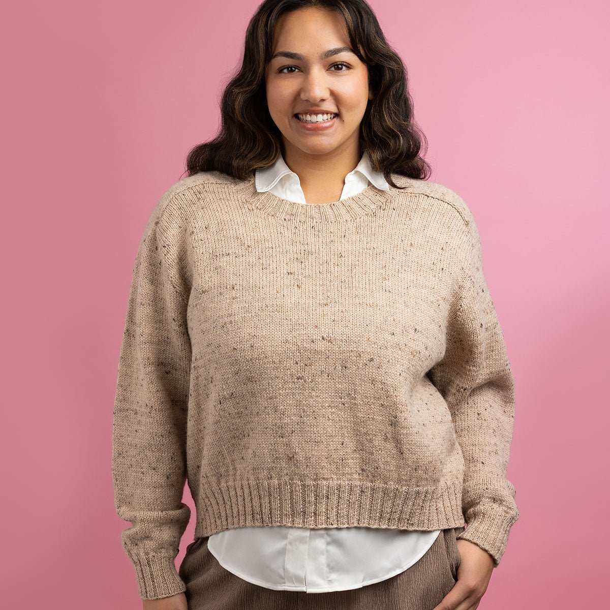 FREE Download - Leaflet - Heirloom 8 ply Bronte Jumper - Mooroolbark Wool