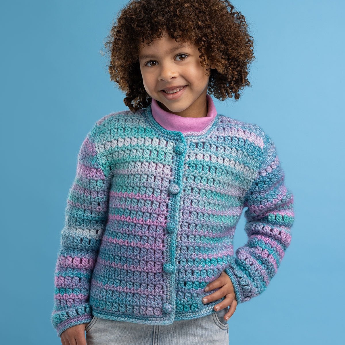 FREE  Download - Leaflet - Panda Bliss 10 ply Edie Crochet Cardi - Mooroolbark Wool
