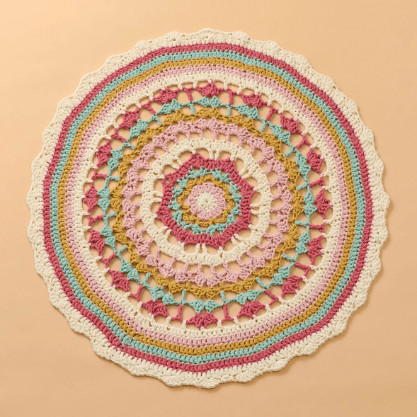 Free Download -  Leaflet -  Panda Soft Cotton Chunky Celeste Rug - Mooroolbark Wool