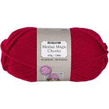 Heirloom Merino Magic Chunky (14ply) Pure Australian Wool 6202 - Cherry Red - Mooroolbark Wool