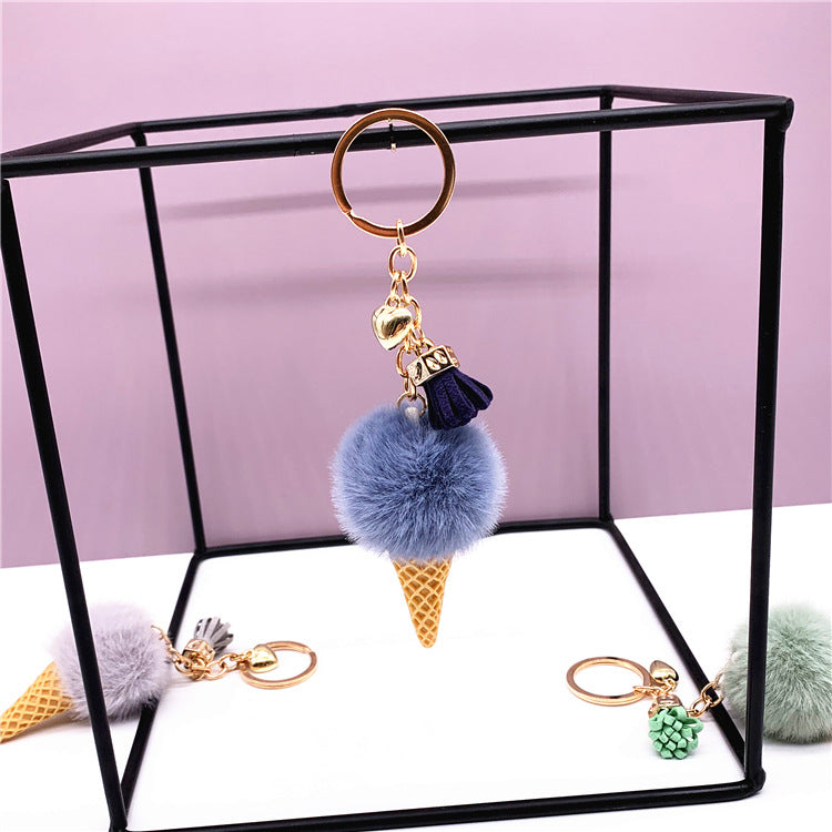 Ice Cream Keychain - blue