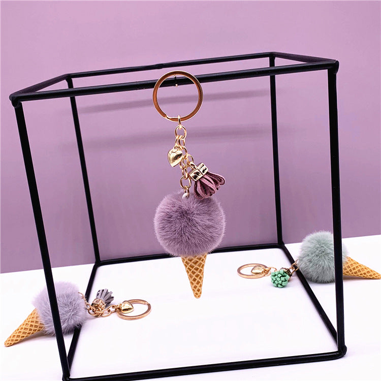 Ice Cream Keychain - purple