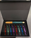 Interchangeable Crochet Hook Set - 9 Piece - 3141/B342 Flange nut - Emerald Petite - Mooroolbark Wool