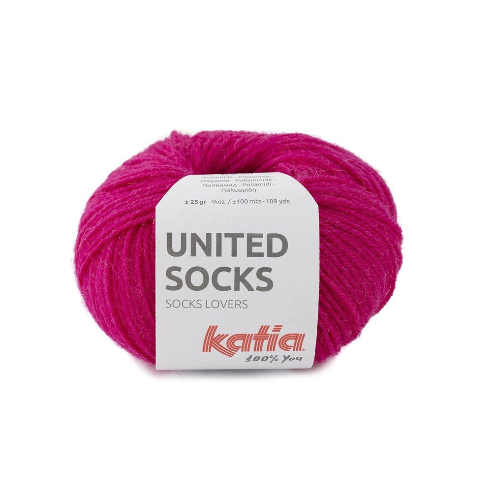 Katia United Socks 15 - Fuchsia - Mooroolbark Wool