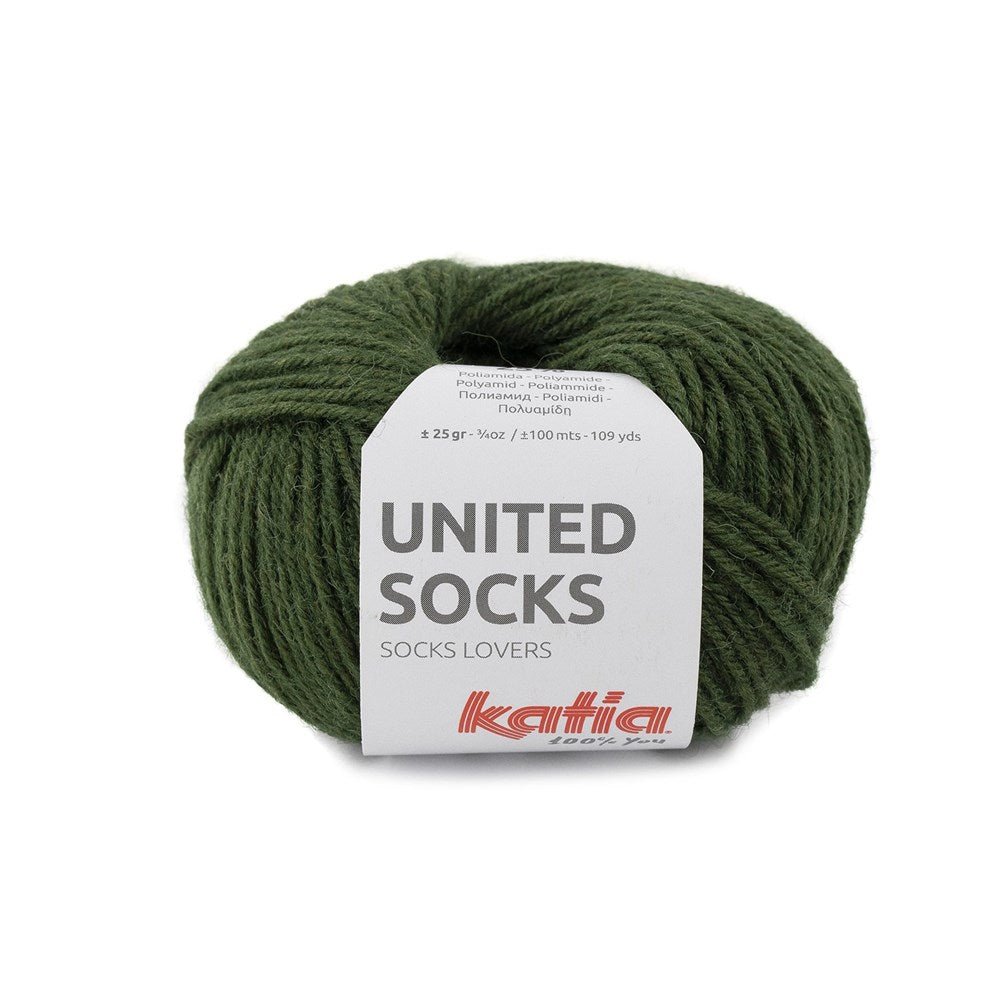 Katia United Socks 22 - Moss Green - Mooroolbark Wool