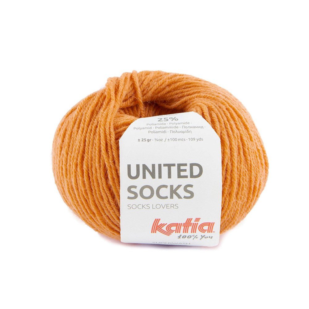 Katia United Socks 27 - Pastel Orange - Mooroolbark Wool