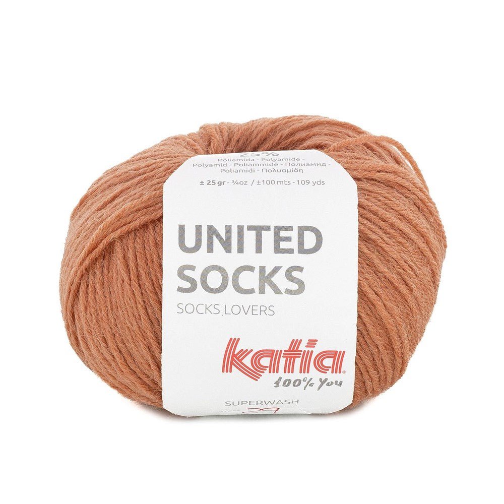 Katia United Socks 29 - Light Salmon - Mooroolbark Wool