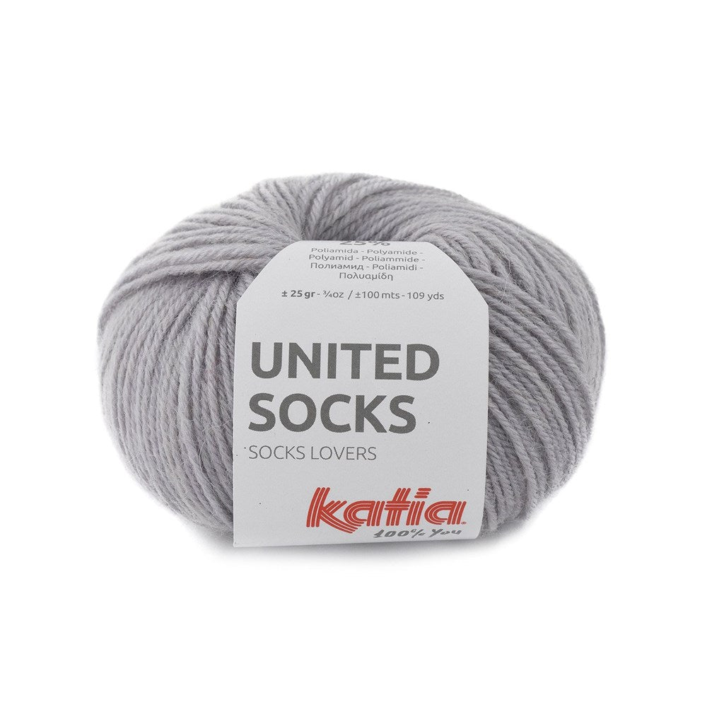 Katia United Socks 8 - Medium Grey - Mooroolbark Wool