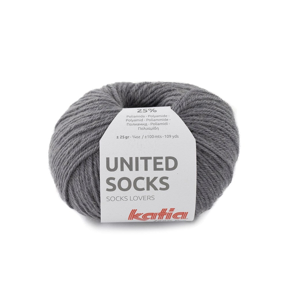 Katia United Socks 9 - Dark Grey - Mooroolbark Wool