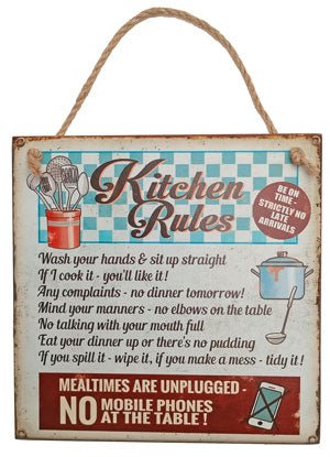 Kitchen Rules Sign - AHS009 - Mooroolbark Wool