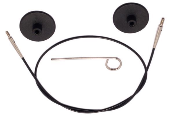  Knit Pro Interchangeable Cable - Black 120cm 105024