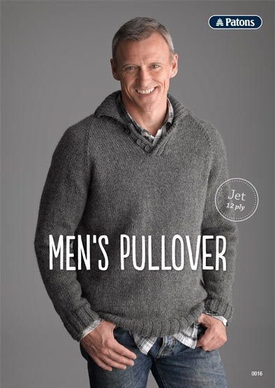 Leaflet 0016 - Patons Men's Pullover - Mooroolbark Wool