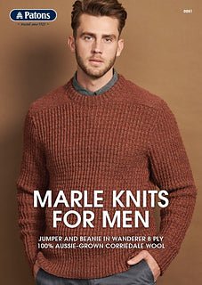 Leaflet 0051 - Patons Marle 8 ply Knits for Men - Mooroolbark Wool