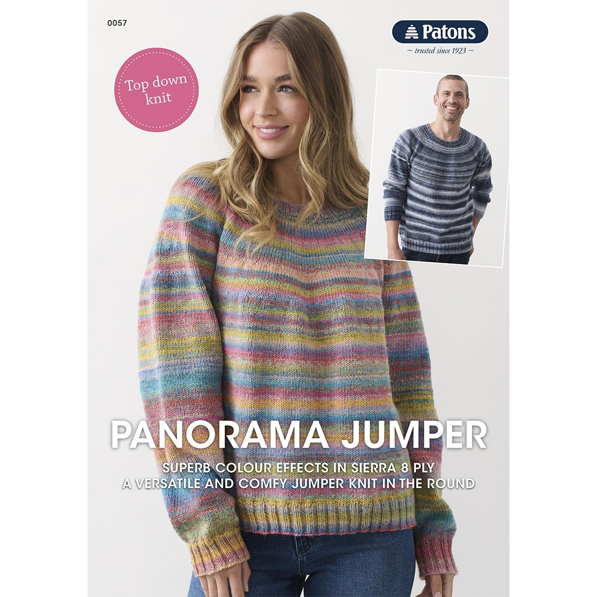 Leaflet 0057 - Patons Panorama Jumper - Original Copy - Mooroolbark Wool