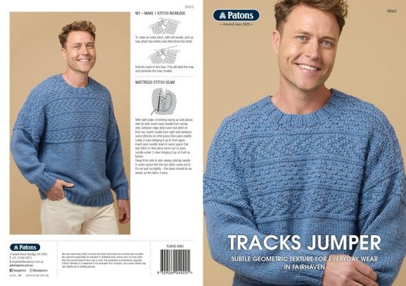 Leaflet 0062 - Patons Tracks Jumper-Original Copy - Mooroolbark Wool