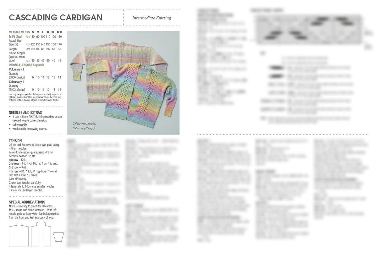 Leaflet 0065 - Patons Cascading Cardigan - Original Copy - Mooroolbark Wool