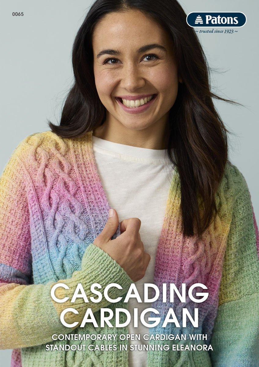 Leaflet 0065 - Patons Cascading Cardigan - Original Copy - Mooroolbark Wool
