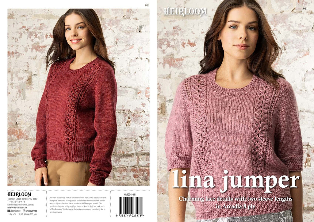 Leaflet 011 - Heirloom Lina Jumper - Original Copy - Mooroolbark Wool