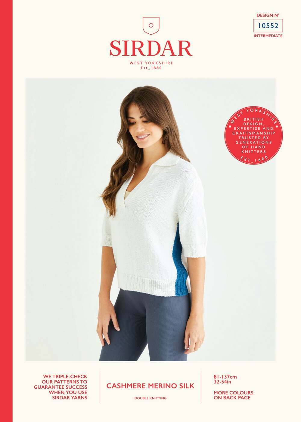 Leaflet 10552 - Sirdar DK Ladies Jumper - Mooroolbark Wool