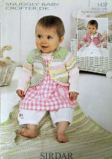 Leaflet 1437 - Sirdar Baby Crofter cardigan - Mooroolbark Wool