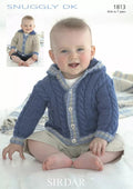 Leaflet 1813 - Sirdar Snuggly DK cardigan & hoodie - Mooroolbark Wool
