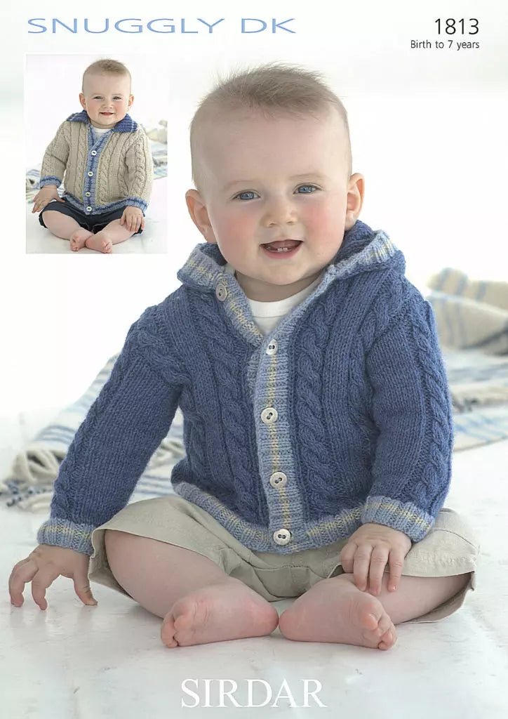 Leaflet 1813 - Sirdar Snuggly DK cardigan & hoodie - Mooroolbark Wool