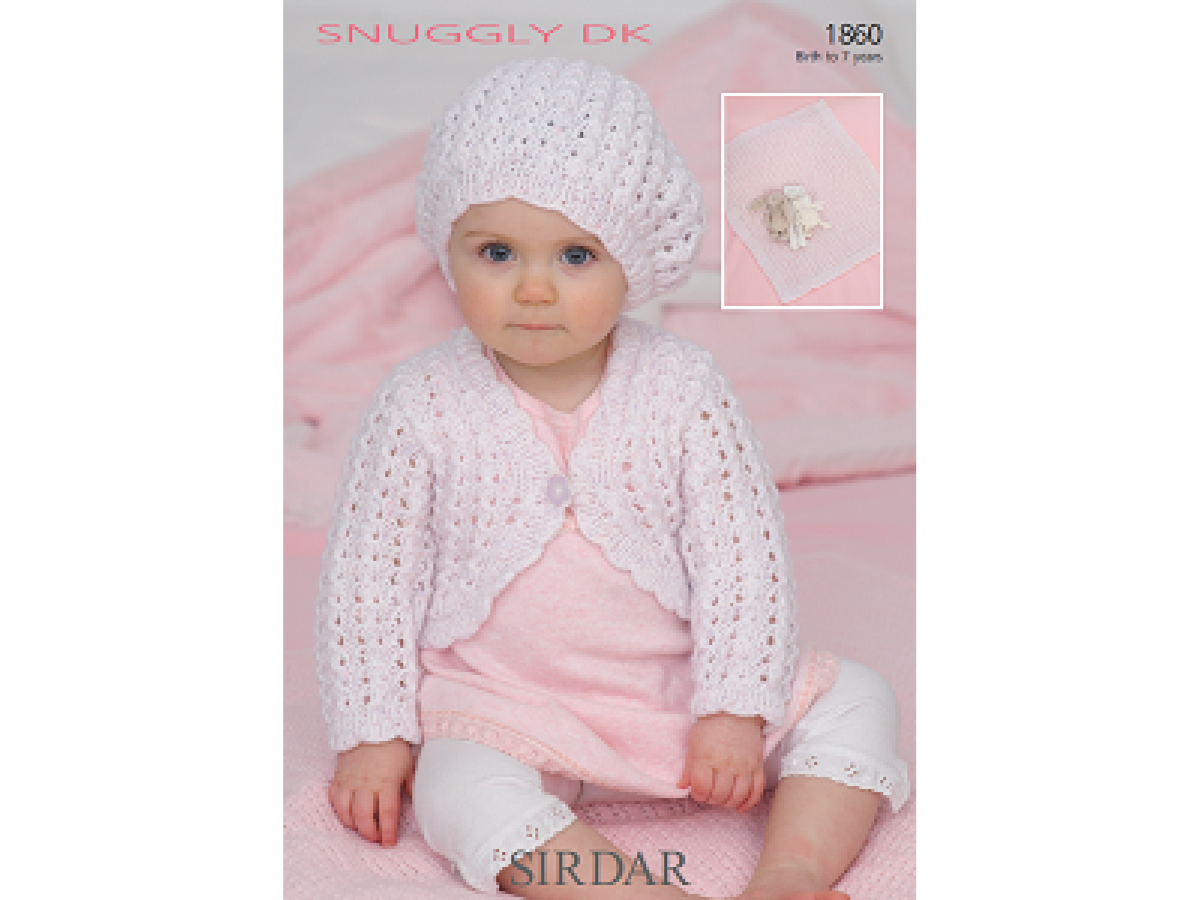Leaflet 1860 - Sirdar Snuggly DK bolero, beret & blanket - Mooroolbark Wool