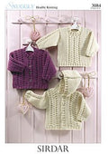 Leaflet 3084 - Sirdar Snuggly DK jumper, cardigan & hoodie 0-6 yrs - Mooroolbark Wool