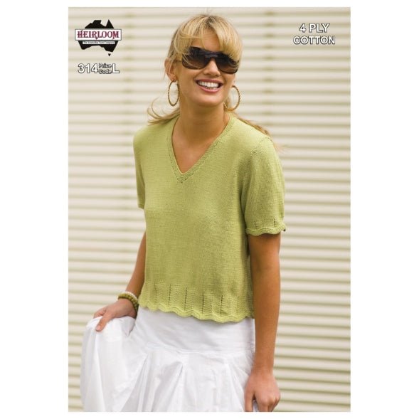 Leaflet 314 - Heirloom Scallop Edge Top - Original Copy - Mooroolbark Wool