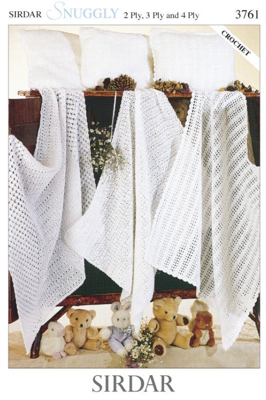 Leaflet 3761 - Sirdar Snuggly 2 3 & 4 ply blankets - Mooroolbark Wool