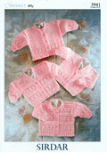 Leaflet 3941 - Sirdar 4 ply Baby Cardigans - Mooroolbark Wool