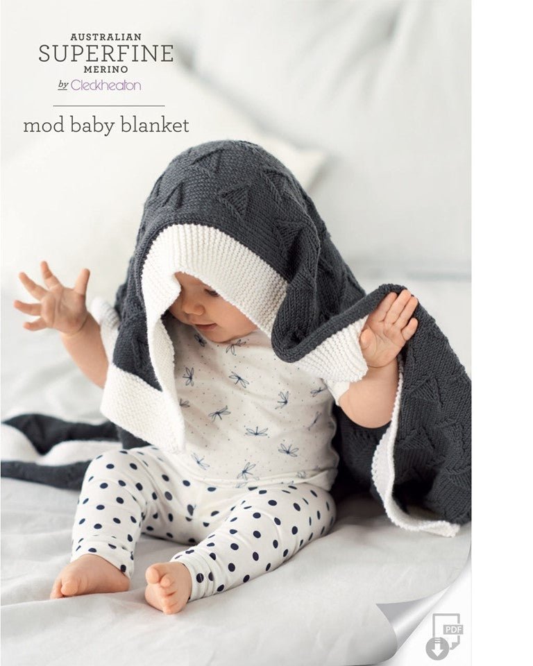 Leaflet 417 - Modern Baby Blanket - Mooroolbark Wool